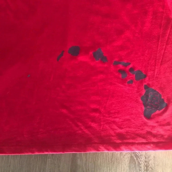 North Shore Hawaii Red Short Sleeve Tee Hawaiian Islands Print - Picture 6 of 9